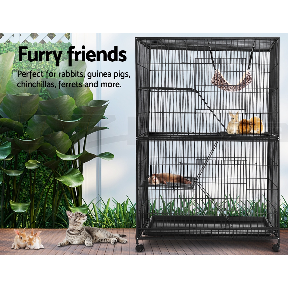 i.Pet Rabbit Cage Hutch Indoor Guinea Pig Pet Cage Ferret Carrier Bunny Outdoor - Picture 29 of 36