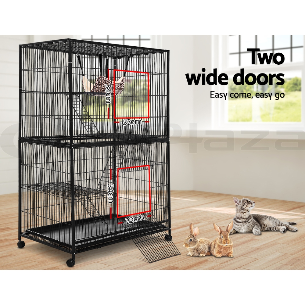 i.Pet Rabbit Cage Hutch Indoor Guinea Pig Pet Cage Ferret Carrier Bunny Outdoor - Picture 31 of 36