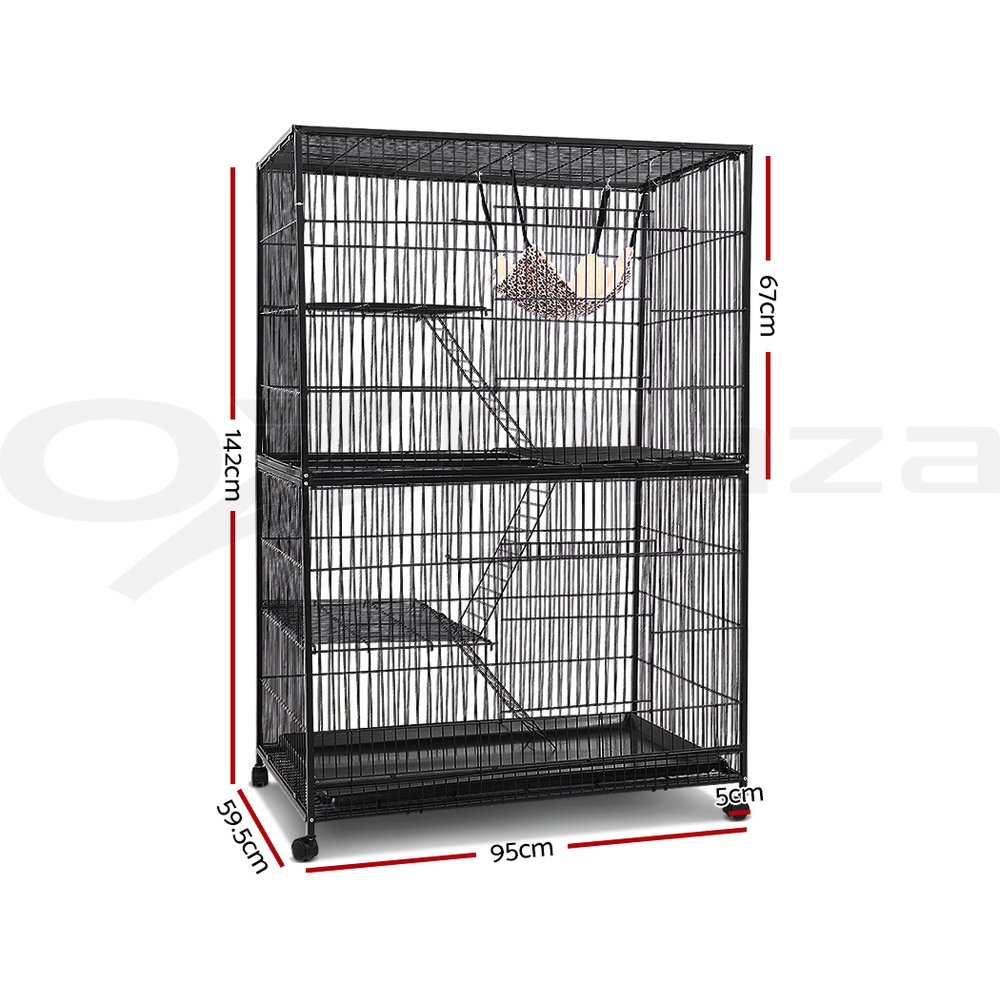 i.Pet Rabbit Cage Hutch Indoor Guinea Pig Pet Cage Ferret Carrier Bunny Outdoor - Picture 35 of 36