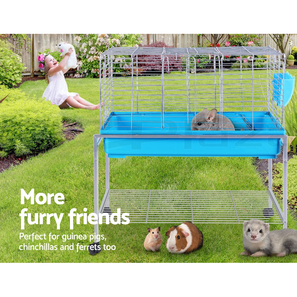 i.Pet Rabbit Cage Hutch Indoor Guinea Pig Pet Cage Ferret Carrier Bunny Outdoor - Picture 10 of 36