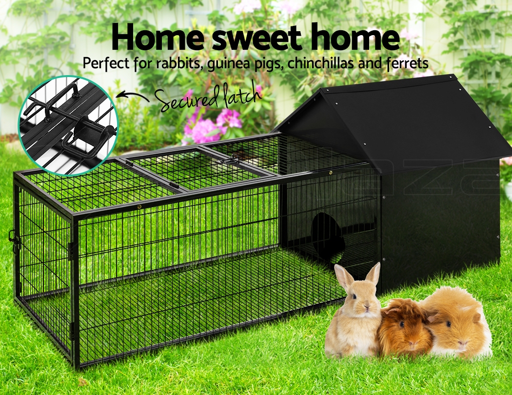 i.Pet Rabbit Cage Hutch Cages Indoor Hamster Enclosure Metal Bunnings