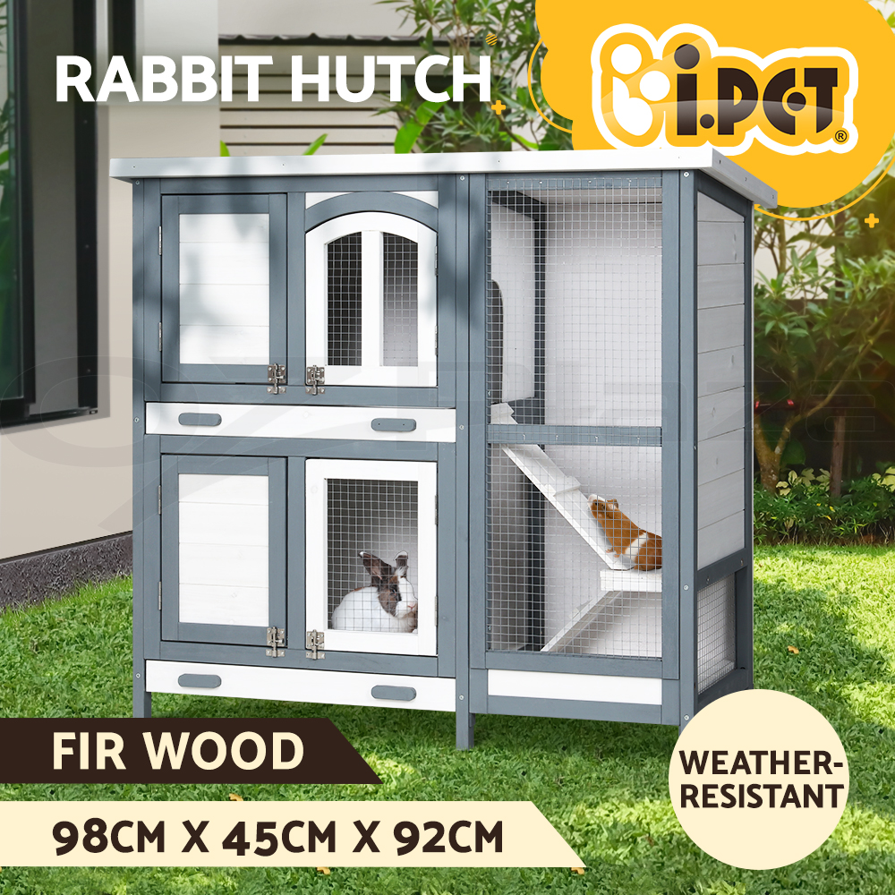 i.Pet Chicken Coop Rabbit Hutch Large Extra Large Hutches Wooden House Run Cage - Picture 183 of 190