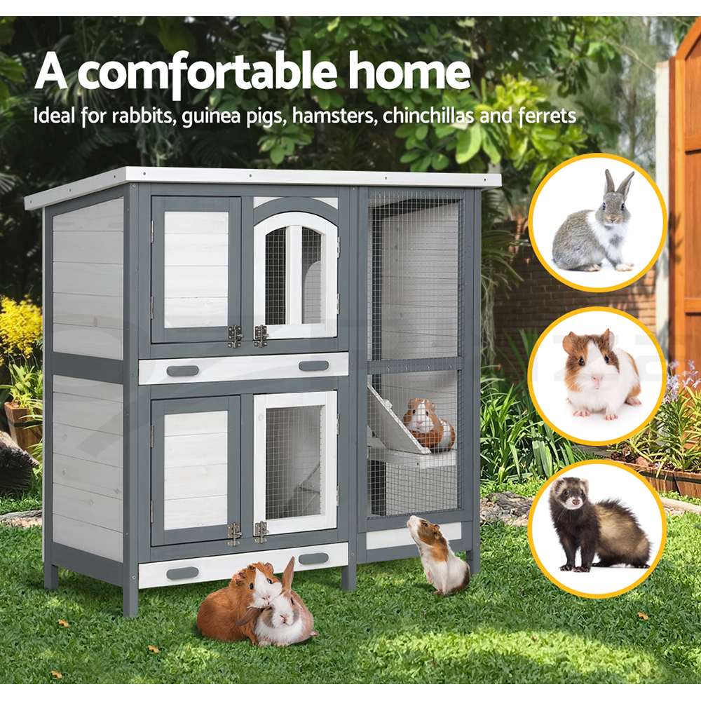 i.Pet Chicken Coop Rabbit Hutch Large Extra Large Hutches Wooden House Run Cage - Picture 184 of 190