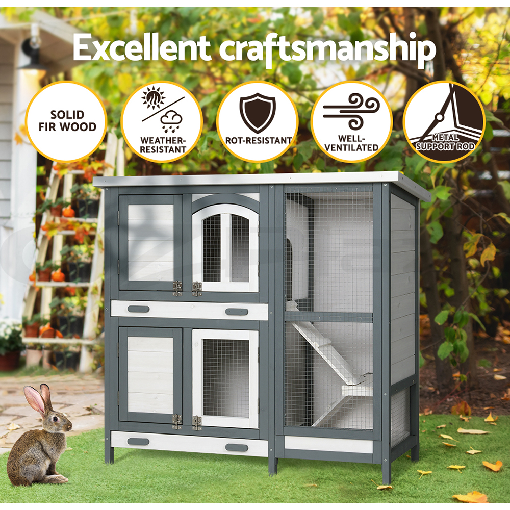i.Pet Chicken Coop Rabbit Hutch Large Extra Large Hutches Wooden House Run Cage - Picture 185 of 190