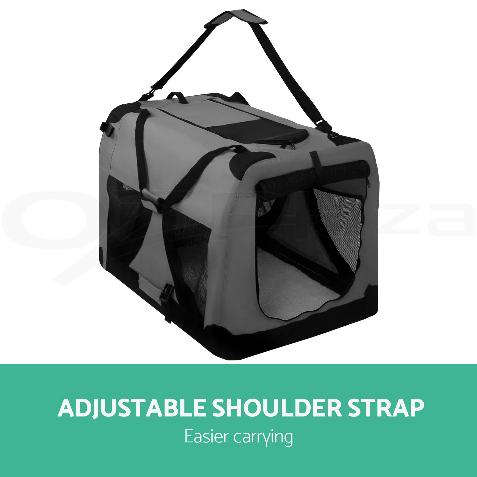 i.Pet Pet Soft Crate Dog Cat Portable Carrier Travel Cage Foldable Large GR Bag - Picture 3 of 11