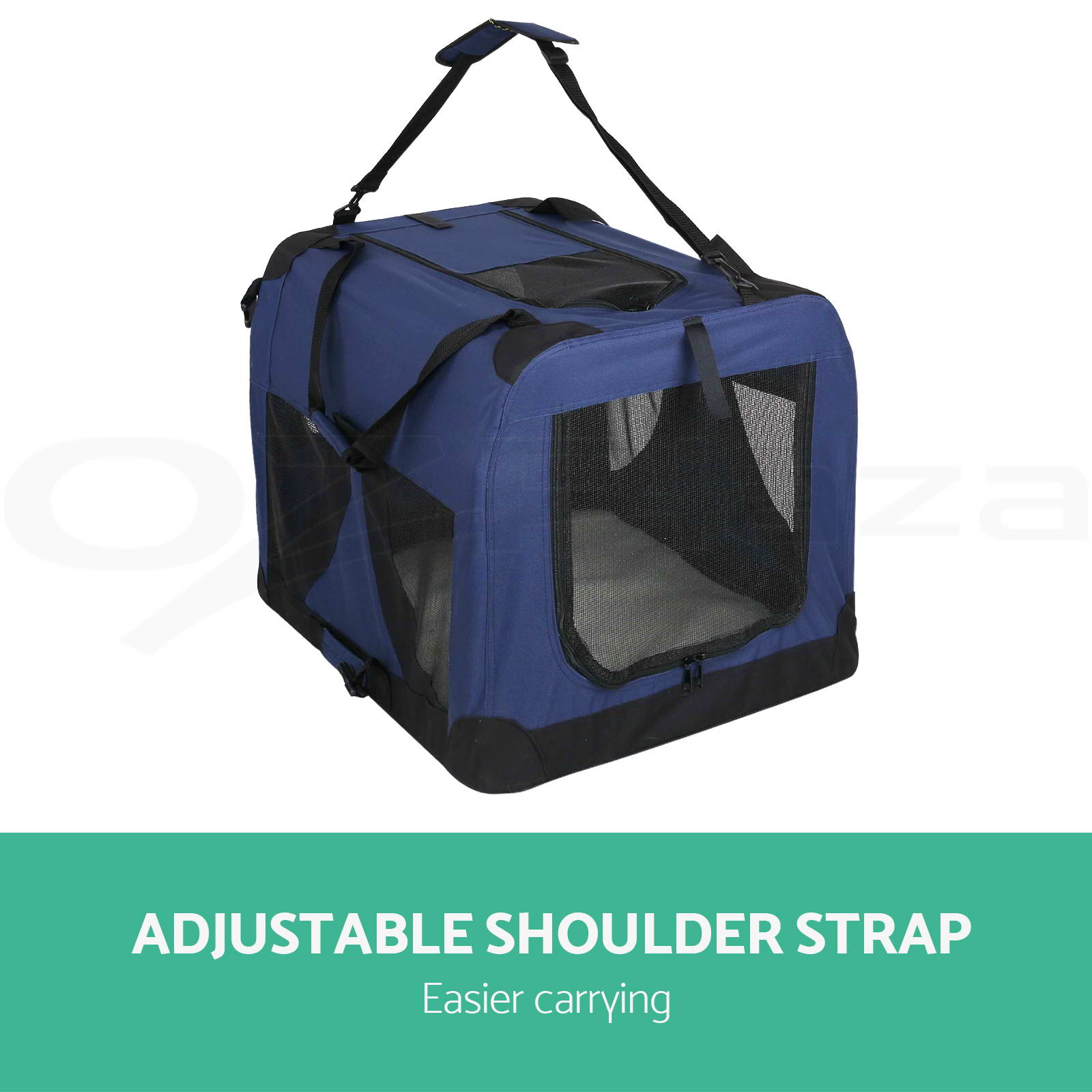 i.Pet Pet Dog Soft Crate Cat Portable Carrier Cage Kennel Foldable Blue