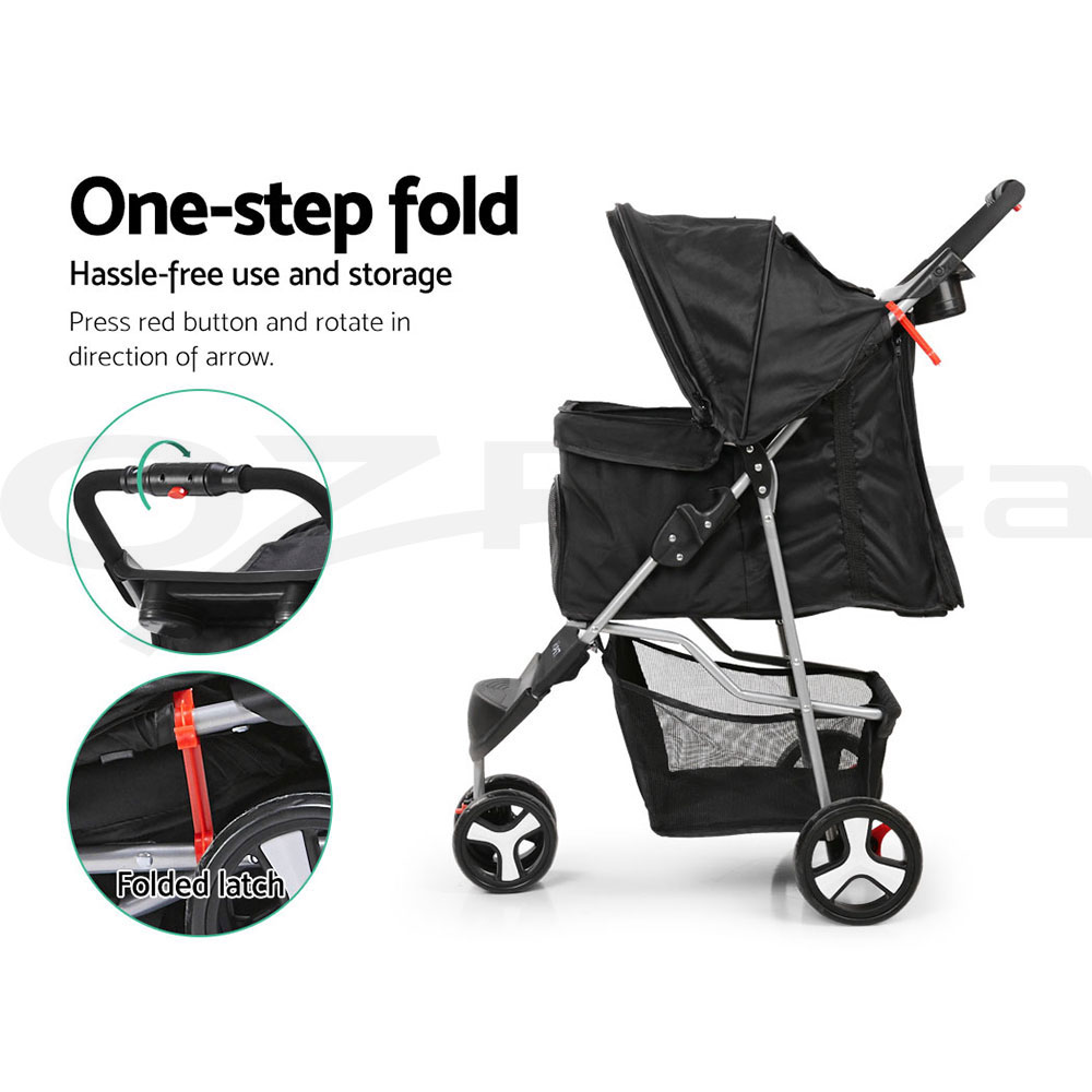 i.Pet Pet Stroller Pram Large Dog Cat Carrier Travel Pushchair Foldable 3/4Wheel - Picture 12 of 27