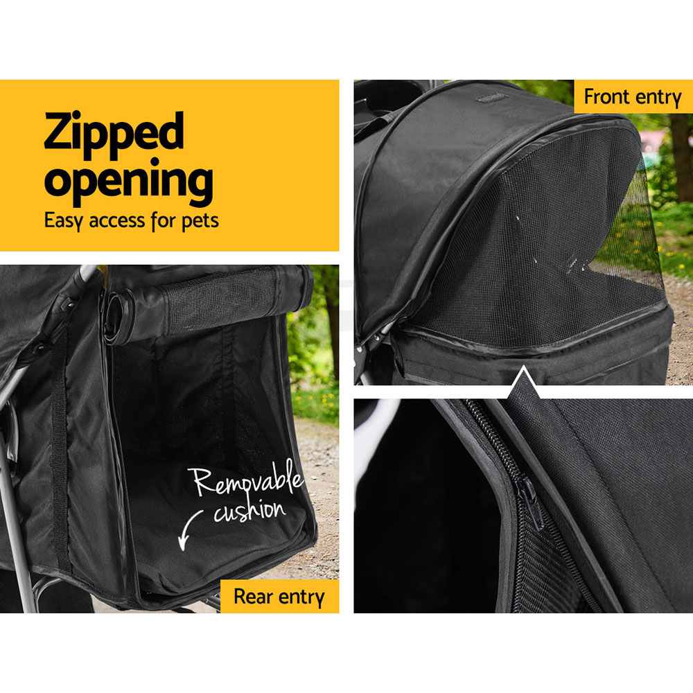 i.Pet Pet Stroller Pram Large Dog Cat Carrier Travel Pushchair Foldable 3/4Wheel - Picture 14 of 27