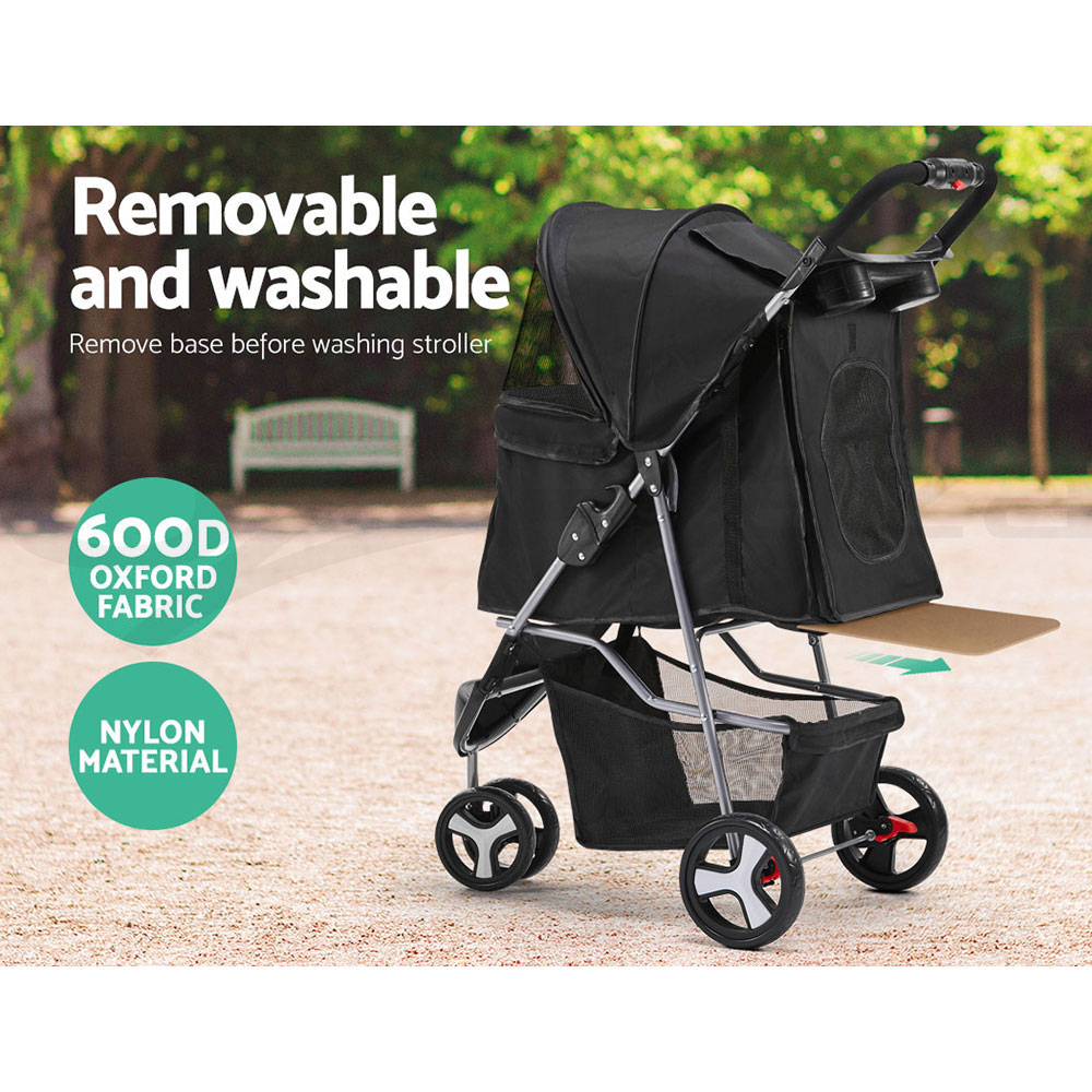 i.Pet Pet Stroller Pram Large Dog Cat Carrier Travel Pushchair Foldable 3/4Wheel - Picture 17 of 27