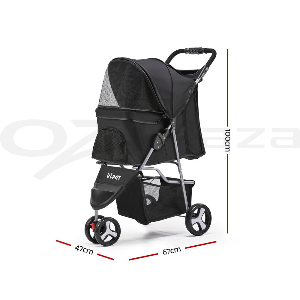 i.Pet Pet Stroller Pram Large Dog Cat Carrier Travel Pushchair Foldable 3/4Wheel - Picture 18 of 27