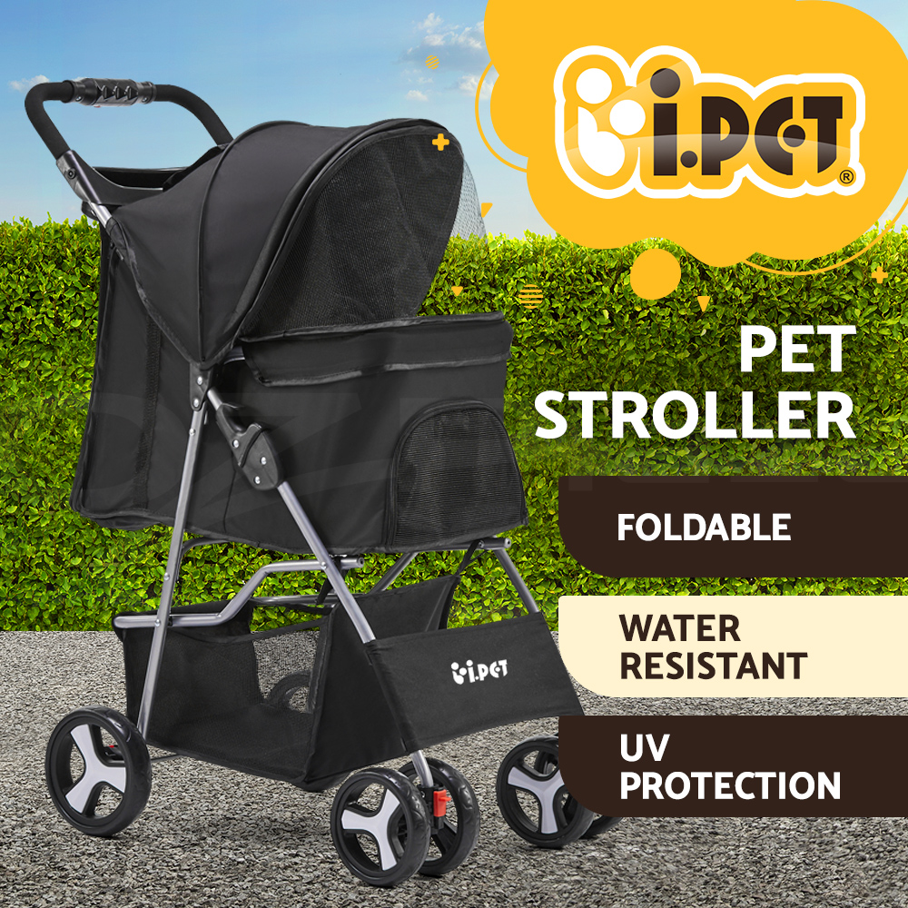 i.Pet Pet Stroller Pram Large Dog Cat Carrier Travel Pushchair Foldable 3/4Wheel - Picture 19 of 27
