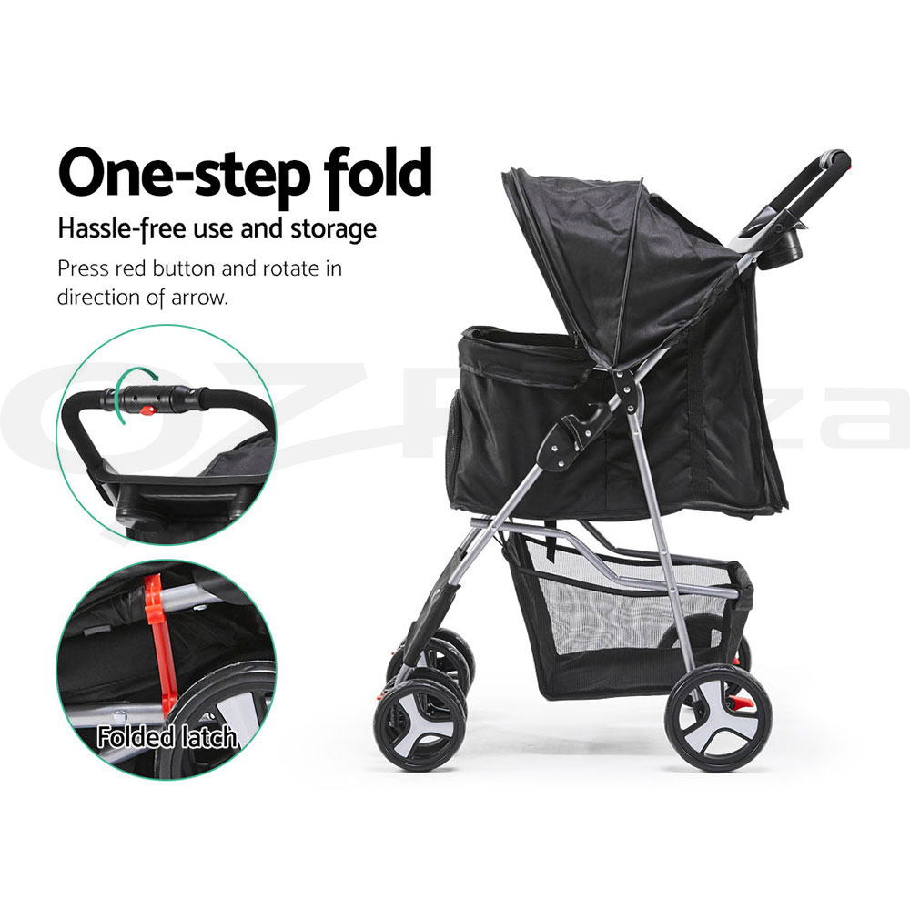 i.Pet Pet Stroller Pram Large Dog Cat Carrier Travel Pushchair Foldable 3/4Wheel - Picture 21 of 27