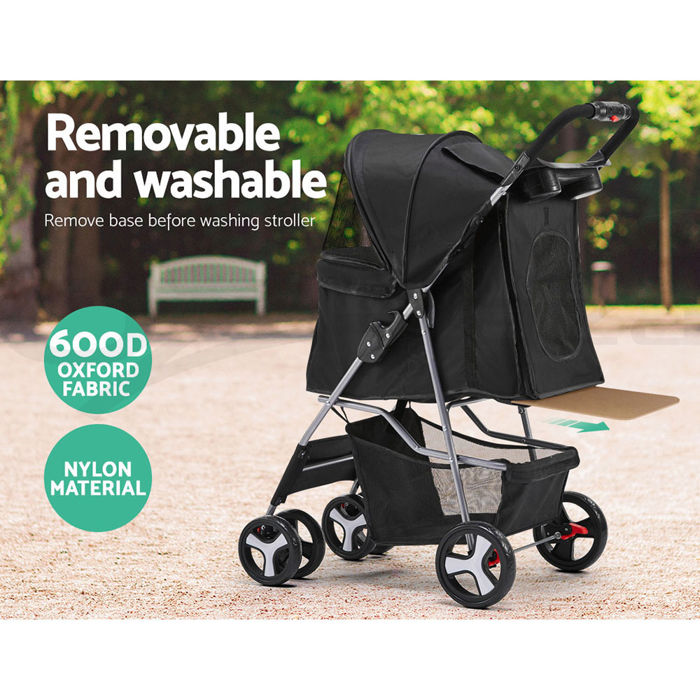 i.Pet Pet Stroller Pram Large Dog Cat Carrier Travel Pushchair Foldable 3/4Wheel - Picture 26 of 27
