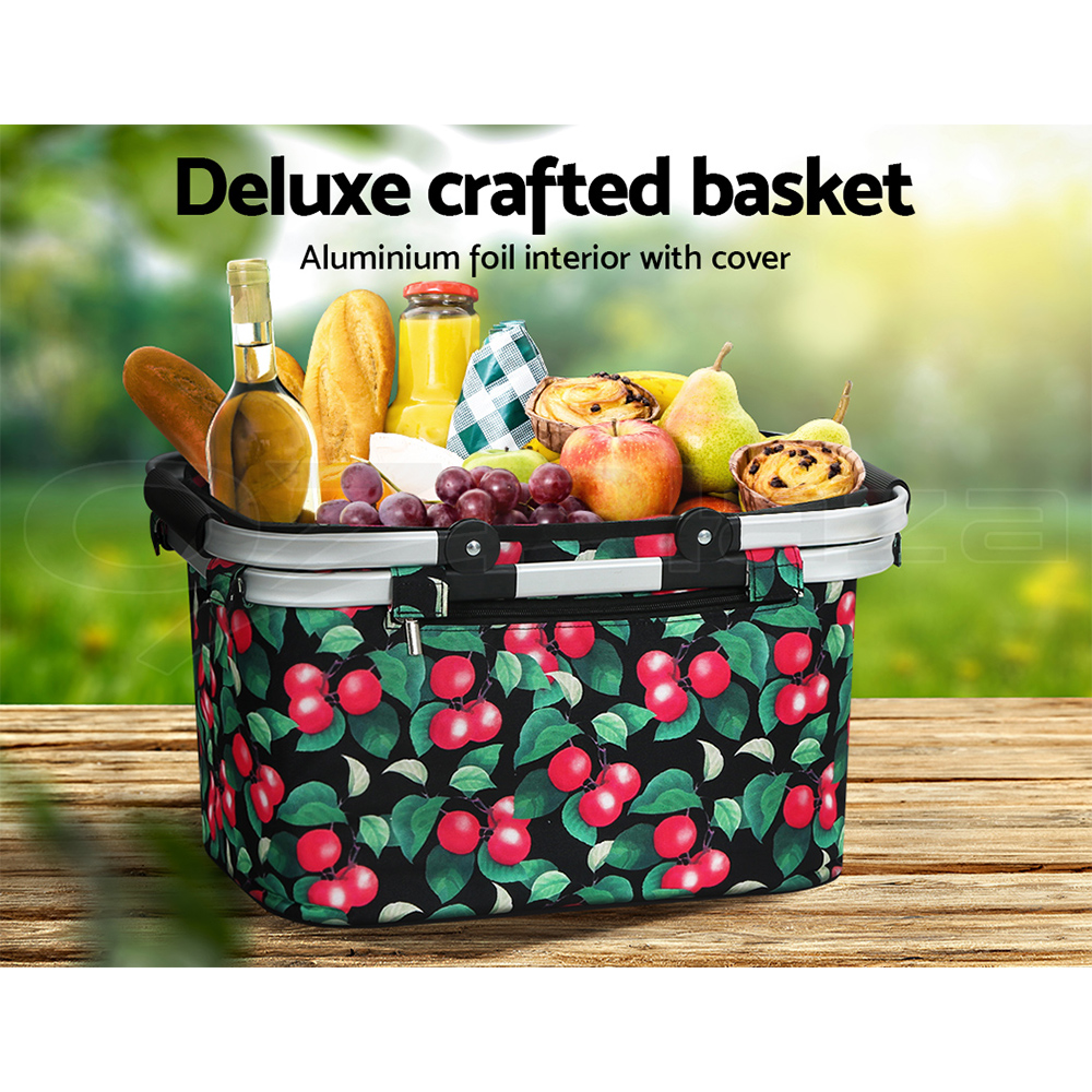 Alfresco Picnic Basket Folding Bag Hamper Camping Hiking Insulated Lunch eBay