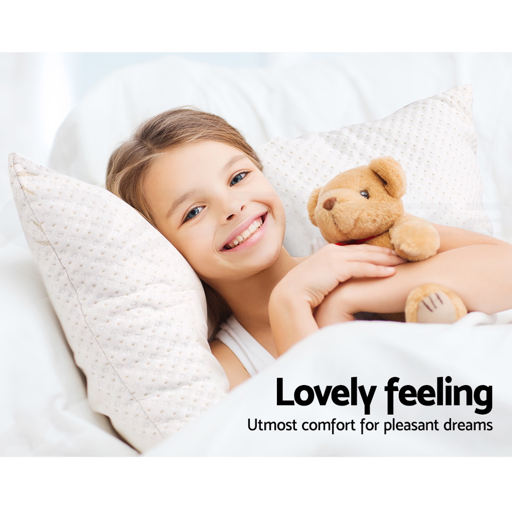 Giselle Bedding Twin Pack Shredded Memory Foam Pillow Bamboo Cover S/K Size - Picture 16 of 33
