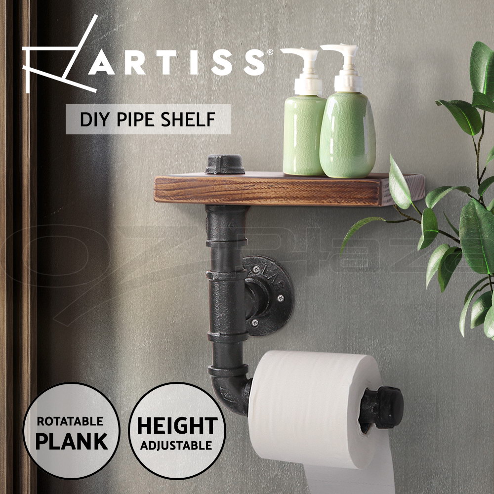 Artiss Bookshelf Display Shelf Floating Wall Shelf Industrial DIY Pipe