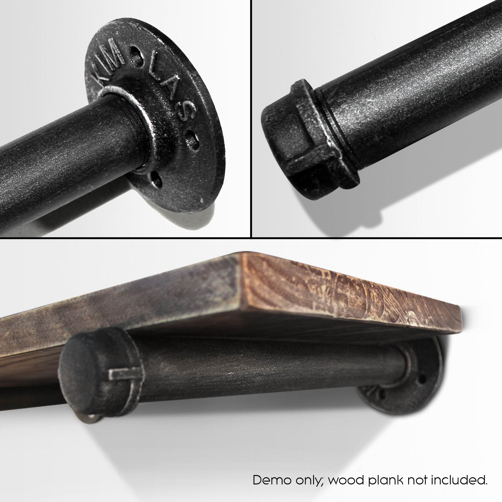 Rustic Vintage Mount Bracket Set Industrial DIY Pipe Shelf Furniture