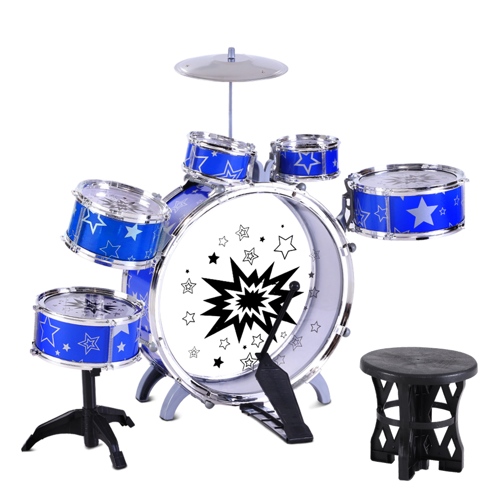 Keezi Kids Drum Set Pretend Play Kit Children Mini Band Play Drums Music Toys - Picture 33 of 33
