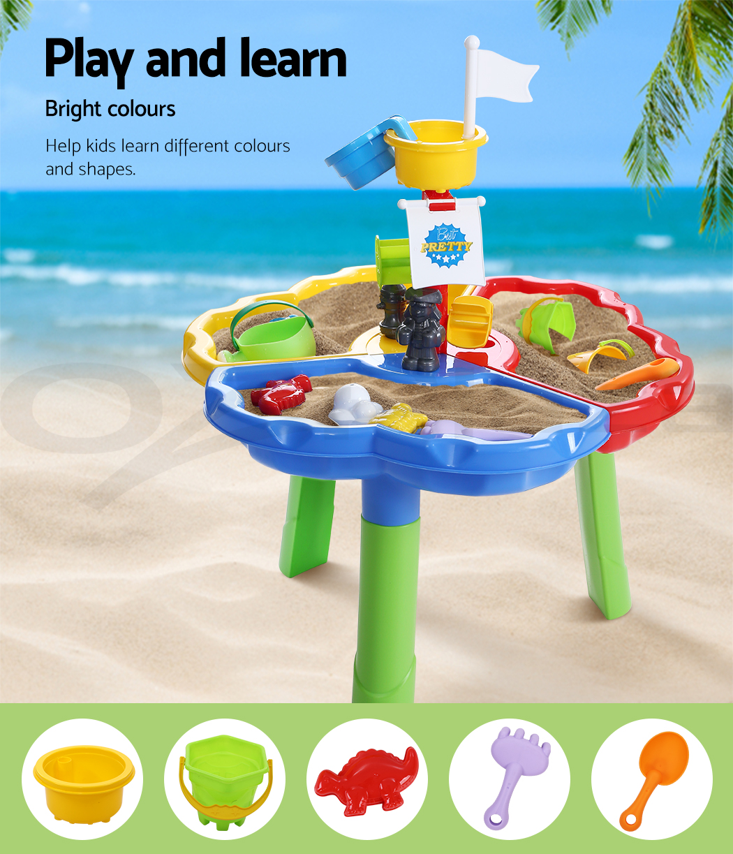 Keezi Kids Sandpit Toys Outdoor Beach Sand Pit Children Pretend Play Toddler eBay