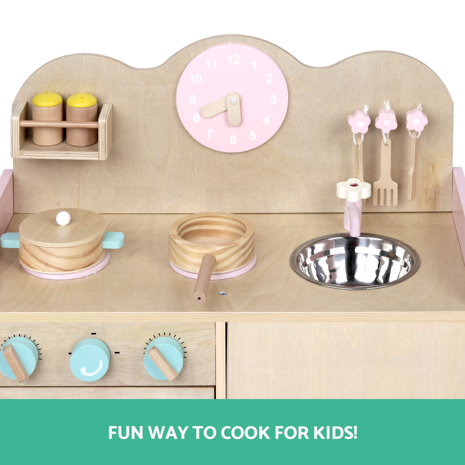 Keezi Kids Kitchen Tools Set Toys Pretend Play Cooking Toy Childrens