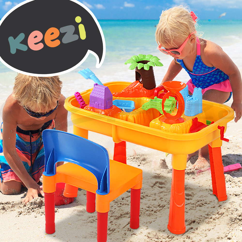 Keezi Kids Sandpit Toys Outdoor Beach Pretend Play Set Sand Pit Table