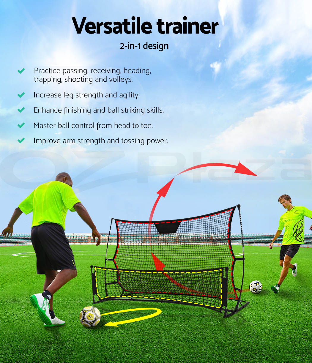 Everfit Portable Soccer Rebounder Net Volley Training Football Goal