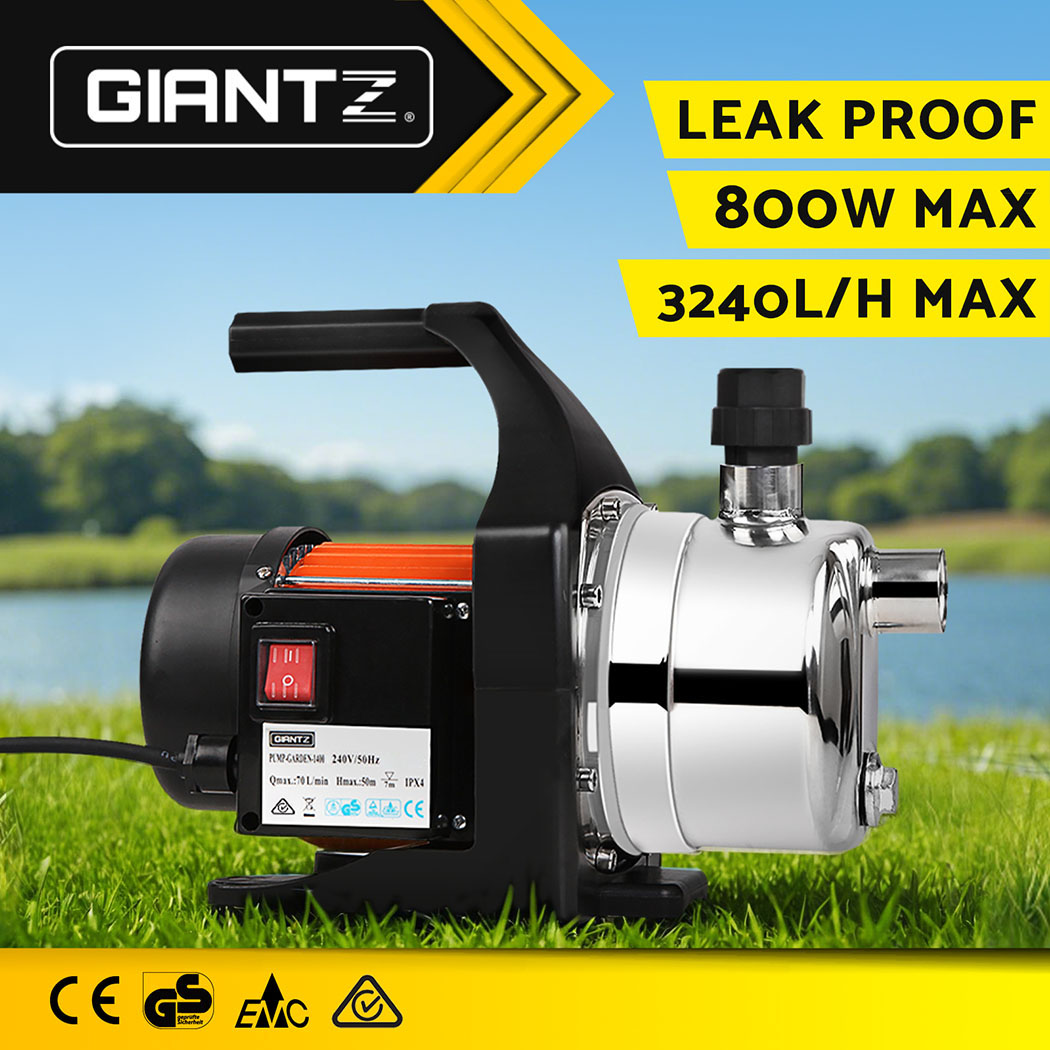 Giantz Garden Water Pump High Pressure Controller Steel Tank Rain