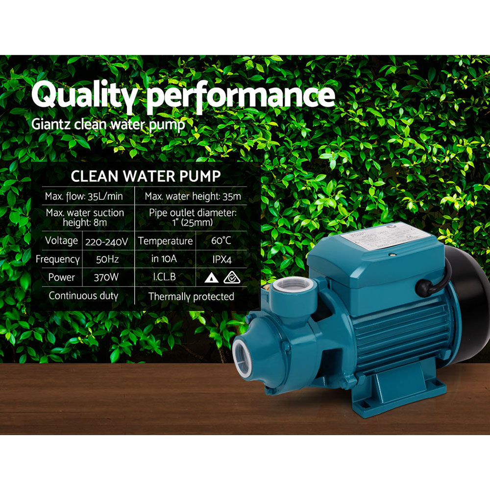 Giantz Peripheral Water Pump QB60 QB80 Garden Boiler Car Wash Auto Controller - Picture 50 of 103