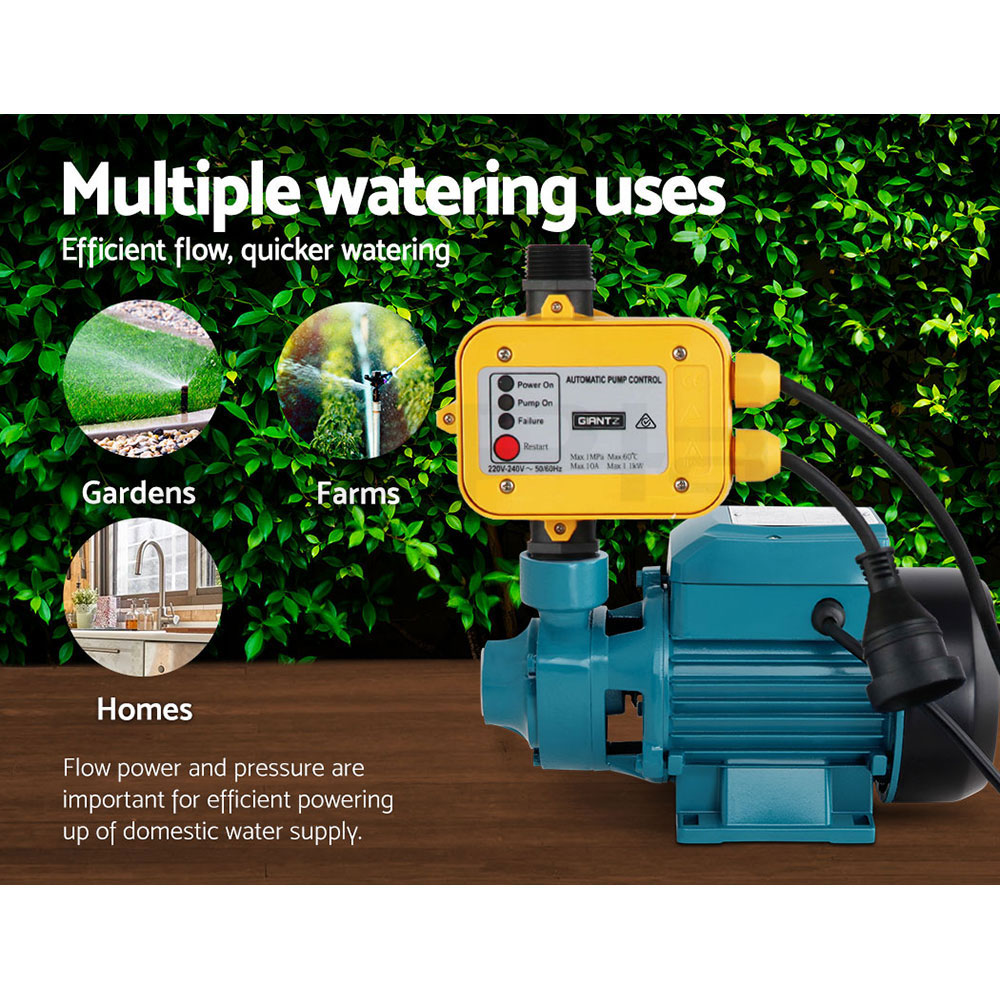 Giantz Peripheral Water Pump QB60 QB80 Garden Boiler Car Wash Auto Controller - Picture 69 of 103