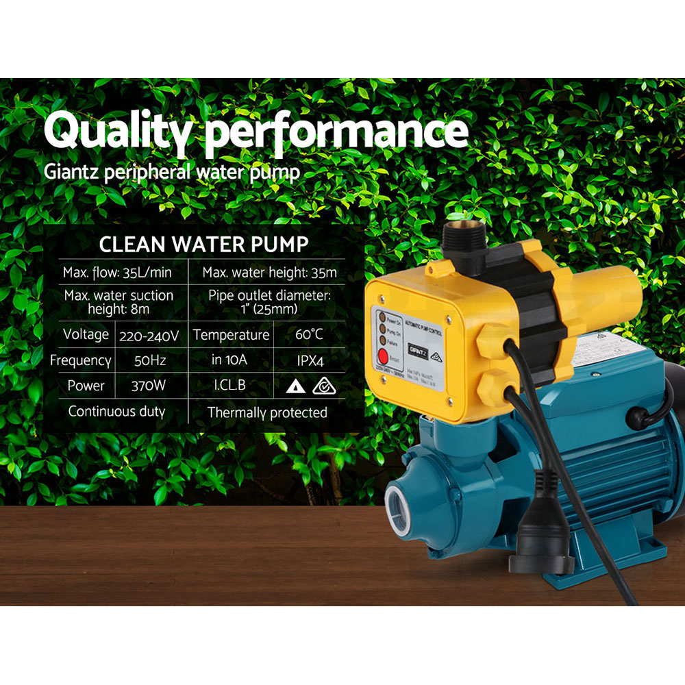 Giantz Peripheral Water Pump QB60 QB80 Garden Boiler Car Wash Auto Controller - Picture 70 of 103
