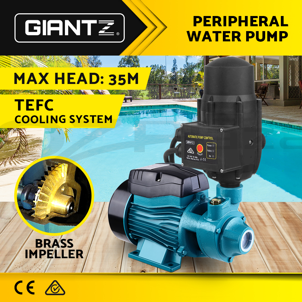 Giantz Peripheral Water Pump QB60 QB80 Garden Boiler Car Wash Auto Controller - Picture 22 of 103