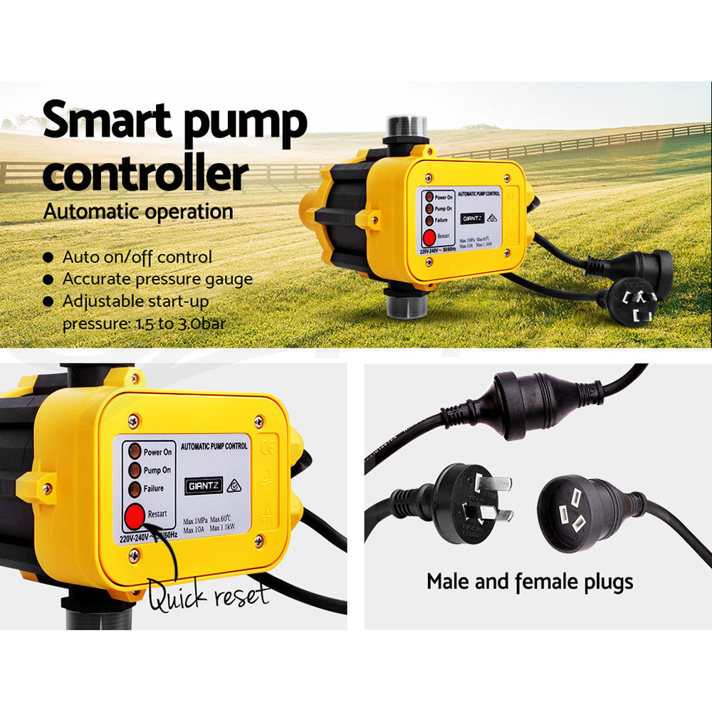 Giantz Peripheral Water Pump QB60 QB80 Garden Boiler Car Wash Auto Controller - Picture 38 of 103