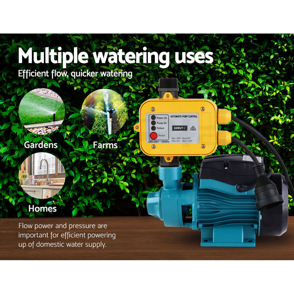 Giantz Peripheral Water Pump QB60 QB80 Garden Boiler Car Wash Auto Controller - Picture 39 of 103