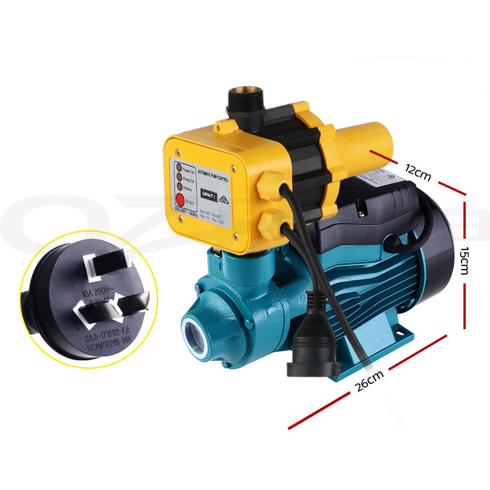 Giantz Peripheral Water Pump QB60 QB80 Garden Boiler Car Wash Auto Controller - Picture 41 of 103