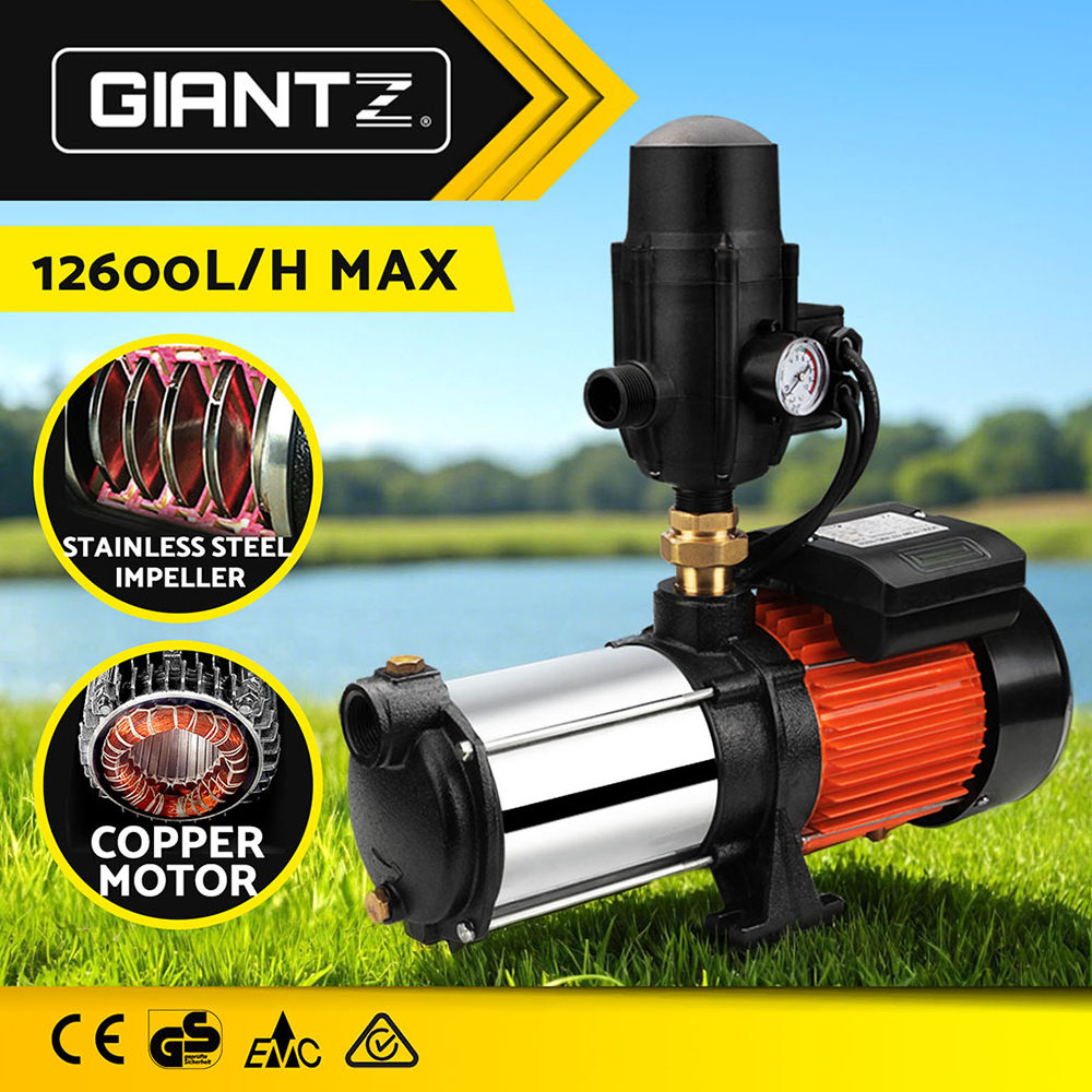 Giantz Water Pump Garden High Pressure Multi Stage Rain Tank Irrigation Boiler
