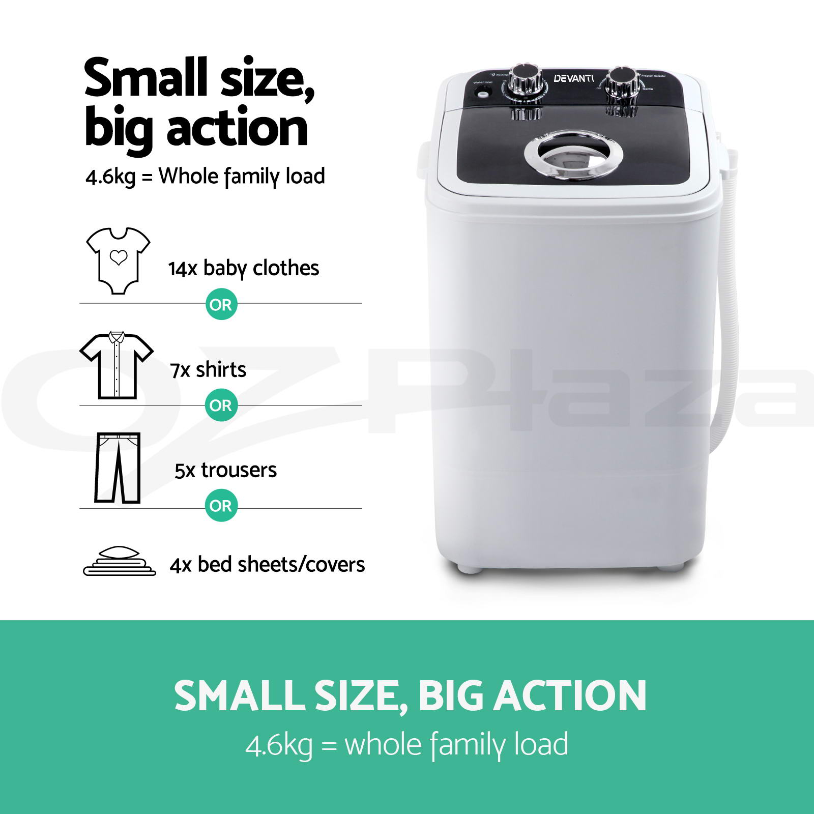 devanti portable washing machine