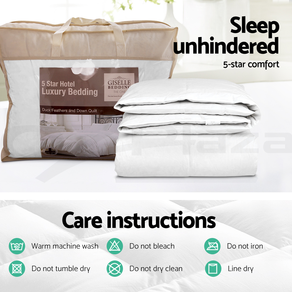 Giselle Bedding Microfiber Quilt Microfibre Winter Duvet Doona Blanket