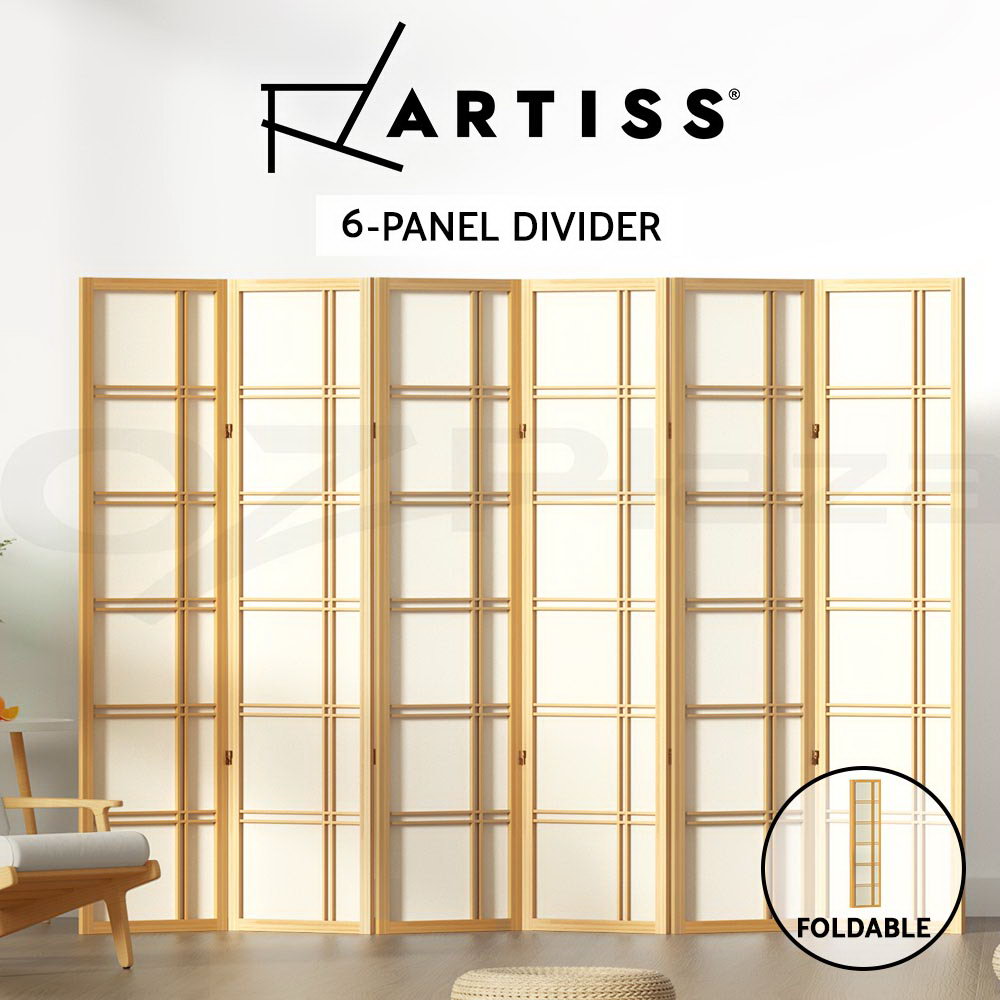 Artiss Room Divider Screen Privacy Wood Dividers Stand Nova 3/4/6/8 Panel - Picture 18 of 23