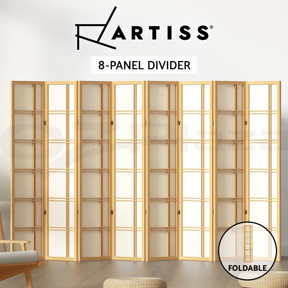 Artiss Room Divider Screen Privacy Wood Dividers Stand Nova 3/4/6/8 Panel - Picture 19 of 23