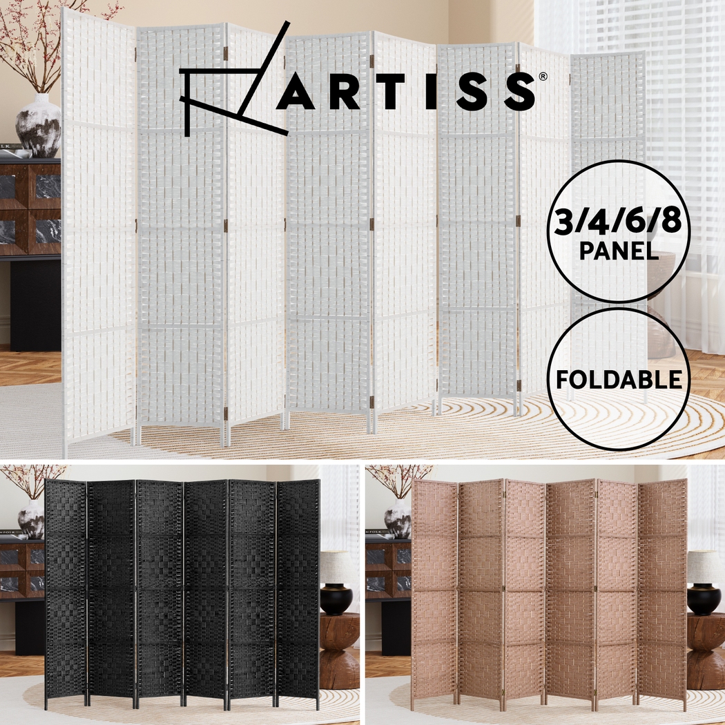 Artiss 3/4/6/8 Panel Room Divider Screen Privacy Dividers Stand Wood