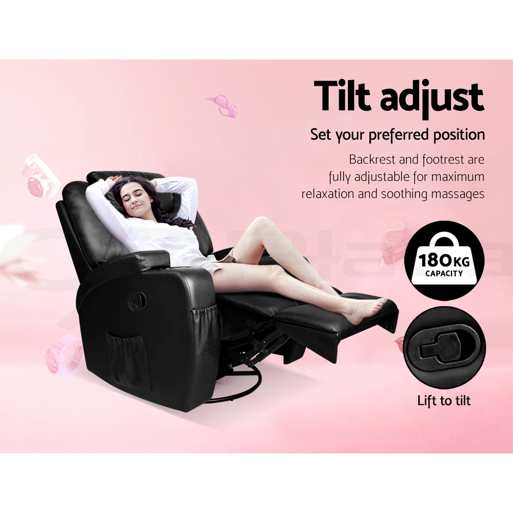 Artiss Recliner Chair Electric Massage Chair Lift Lounge Sofa Leather Armchair - Picture 57 of 76