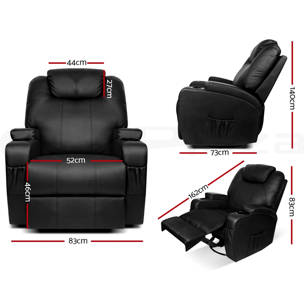 Artiss Recliner Chair Electric Massage Chair Lift Lounge Sofa Leather Armchair - Picture 64 of 76