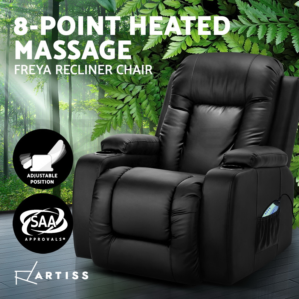Artiss Recliner Chair Electric Massage Chair Lift Lounge Sofa Leather Armchair - Picture 44 of 76