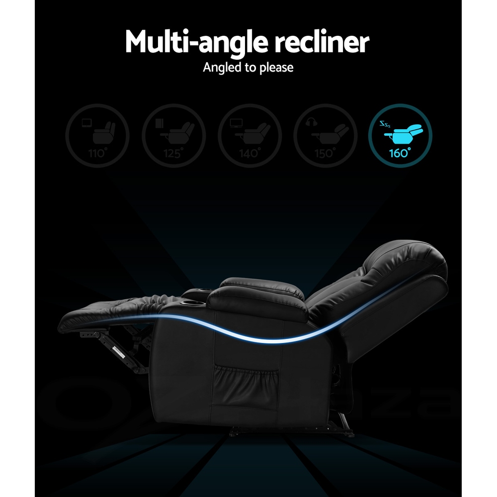 Artiss Recliner Chair Electric Massage Chair Lift Lounge Sofa Leather Armchair - Picture 47 of 76