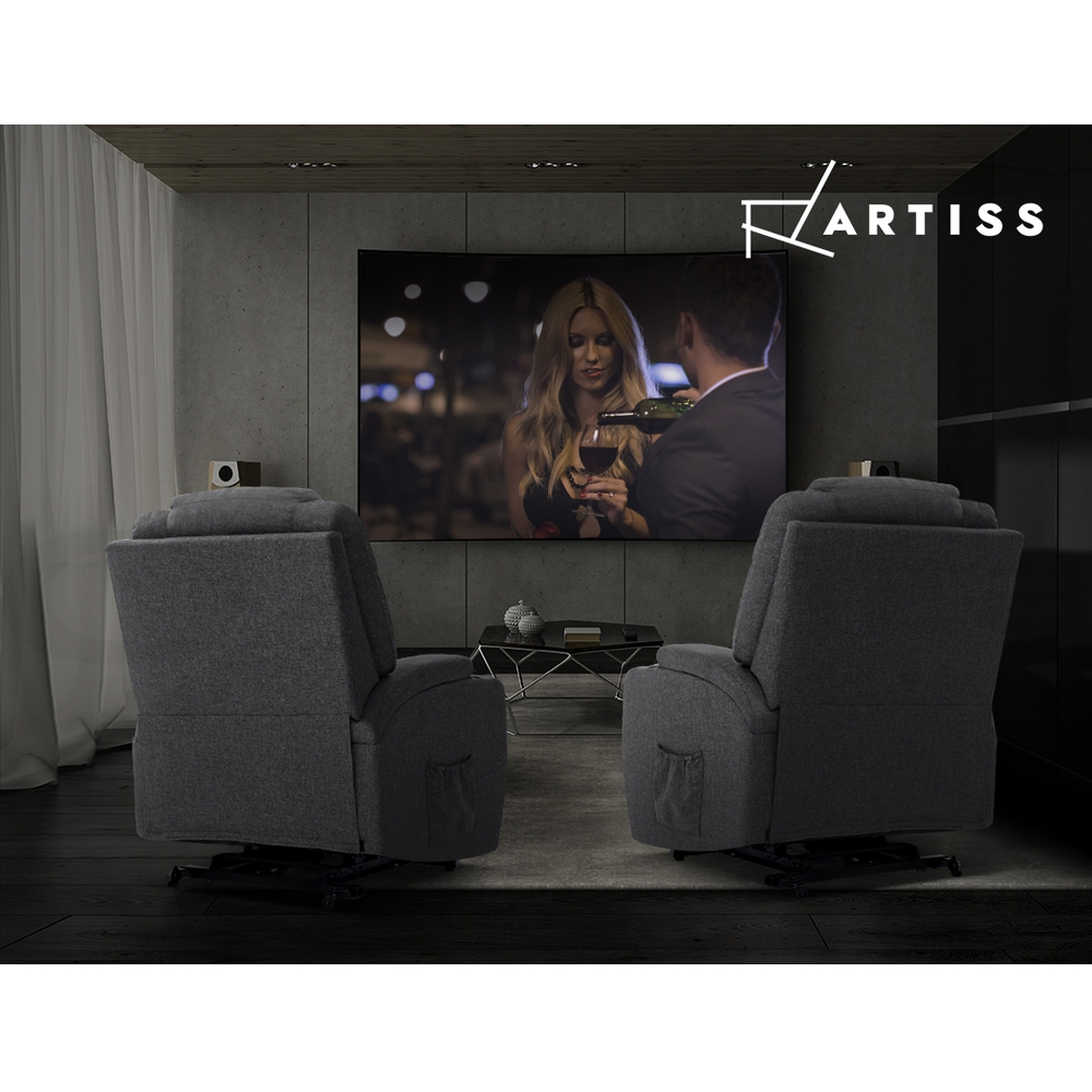 Artiss Recliner Chair Electric Massage Chair Lift Lounge Sofa Leather Armchair - Picture 43 of 76
