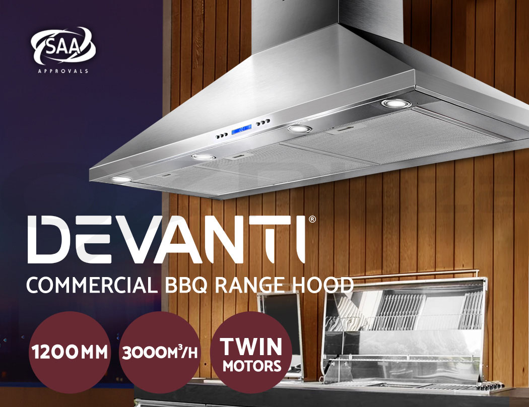 Devanti Range Hood Rangehood Commercial BBQ Hoods Kitchen Alfresco