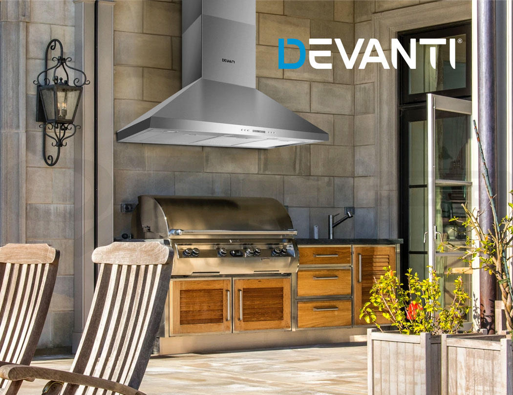Devanti Range Hood BBQ Commercial Rangehood Hoods Kitchen Alfresco