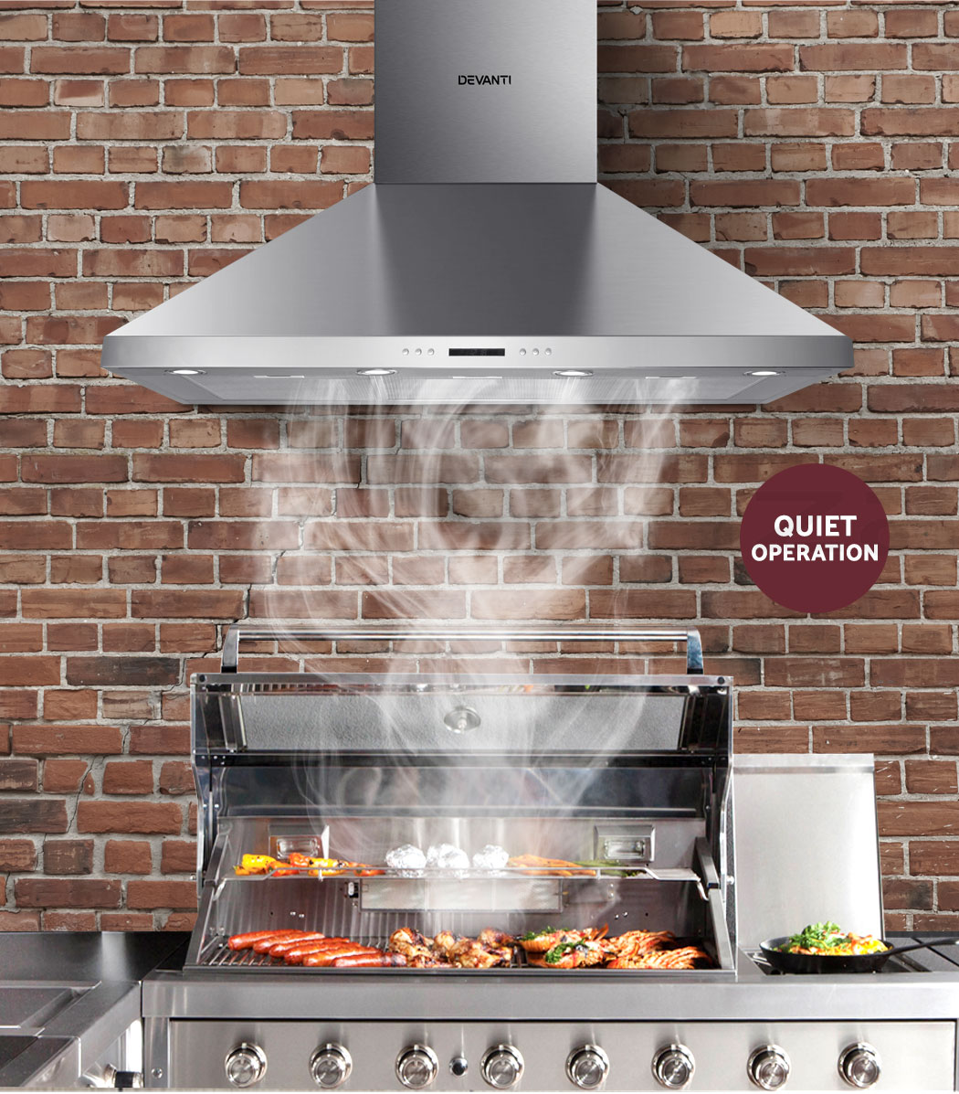 Devanti Range Hood BBQ Commercial Rangehood Hoods Alfresco Canopy