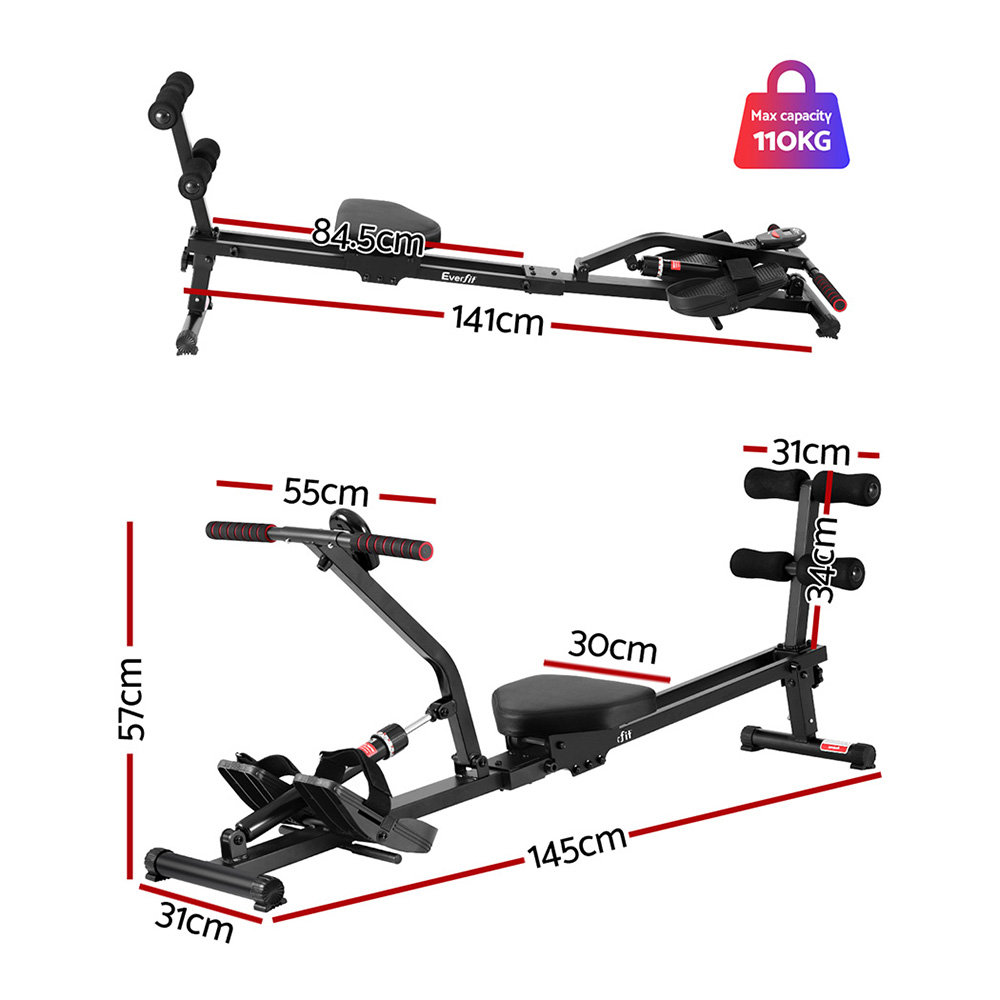 Everfit Rowing Machine Rower Resistance Hydraulic Magnetic - Picture 57 of 127