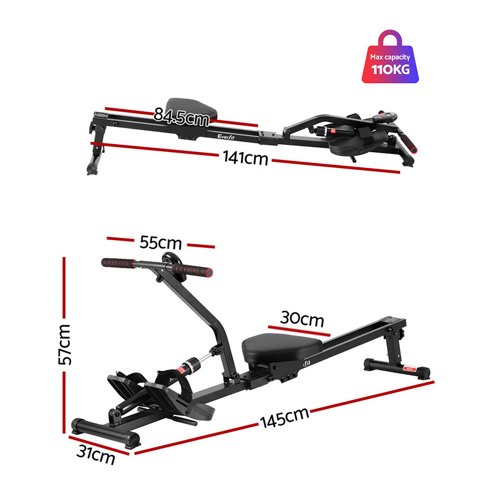 Everfit Rowing Machine Rower Resistance Hydraulic Magnetic - Picture 65 of 127